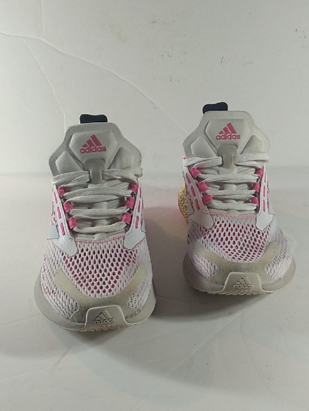 Life New' Adidas Women's White and Pink Mesh Trainer Sneakers Size 5.5.